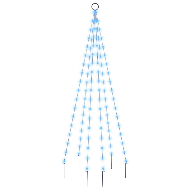 Choinka do montażu na maszcie, 108 niebieskich diod LED, 180 cm