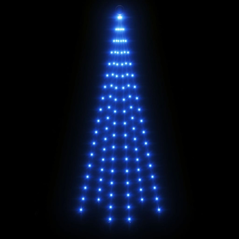 Choinka do montażu na maszcie, 108 niebieskich diod LED, 180 cm