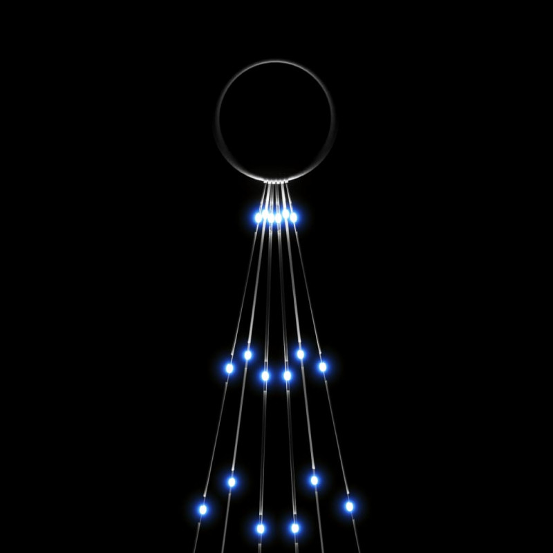 Choinka do montażu na maszcie, 108 niebieskich diod LED, 180 cm