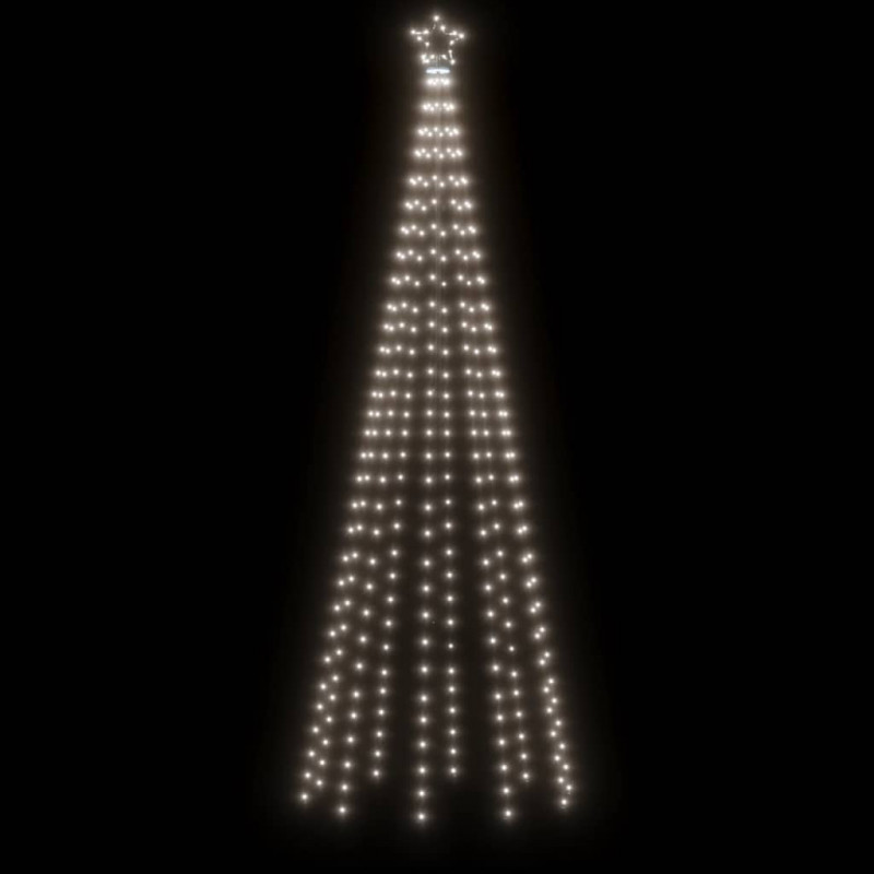 Choinka z kołkiem gruntowym, 310 zimnych białych LED, 300 cm