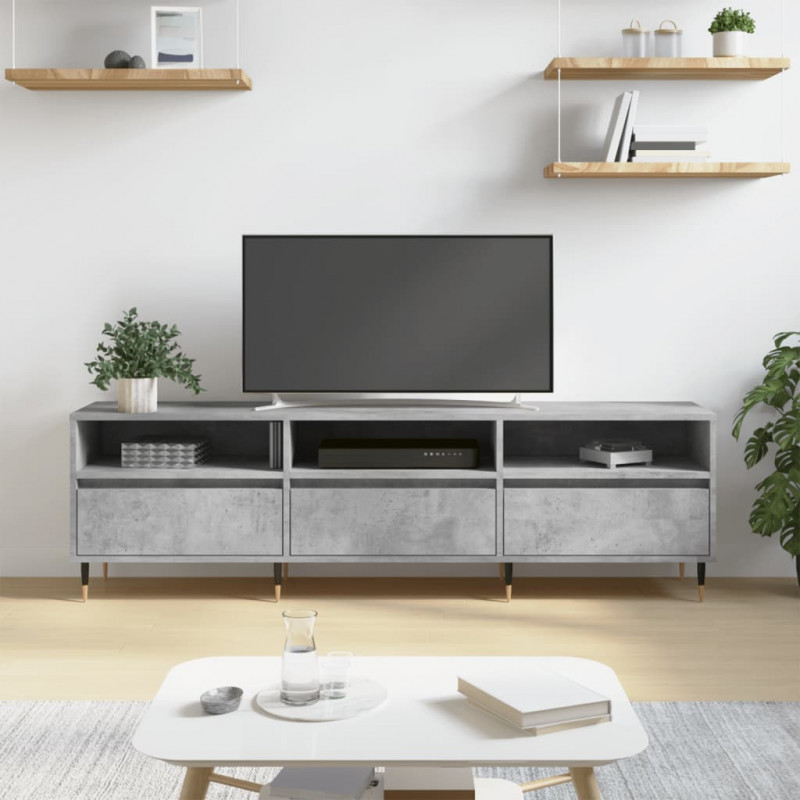 Szafka pod TV, szarość betonu, 150x30x44,5 cm