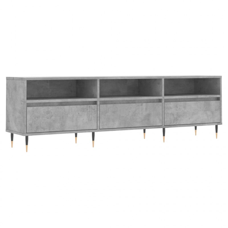 Szafka pod TV, szarość betonu, 150x30x44,5 cm