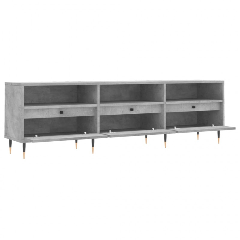 Szafka pod TV, szarość betonu, 150x30x44,5 cm