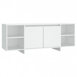 Szafka pod TV, biała, 130x35x50 cm, materiał drewnopochodny
