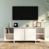 Szafka pod TV, biała, 130x35x50 cm, materiał drewnopochodny