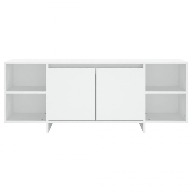 Szafka pod TV, biała, 130x35x50 cm, materiał drewnopochodny