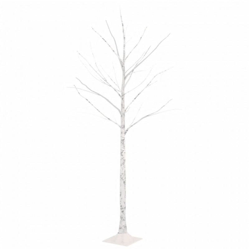 Brzoza z oświetleniem, 72 ciepłe białe LED, 150 cm