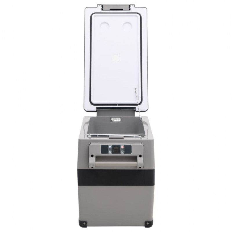 Lodówka z uchwytem, czarno-szara, 45 L, PP i PE