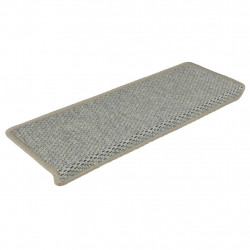 Samoprzylepne nakładki na schody, 15 szt., 65x21x4 cm, szare