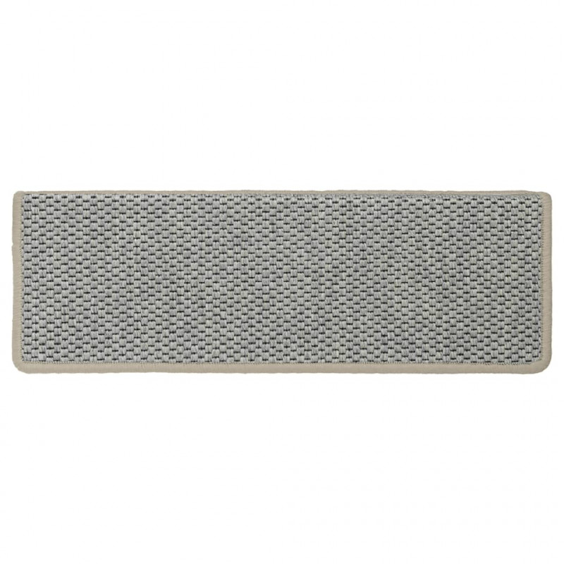 Samoprzylepne nakładki na schody, 15 szt., 65x21x4 cm, szare