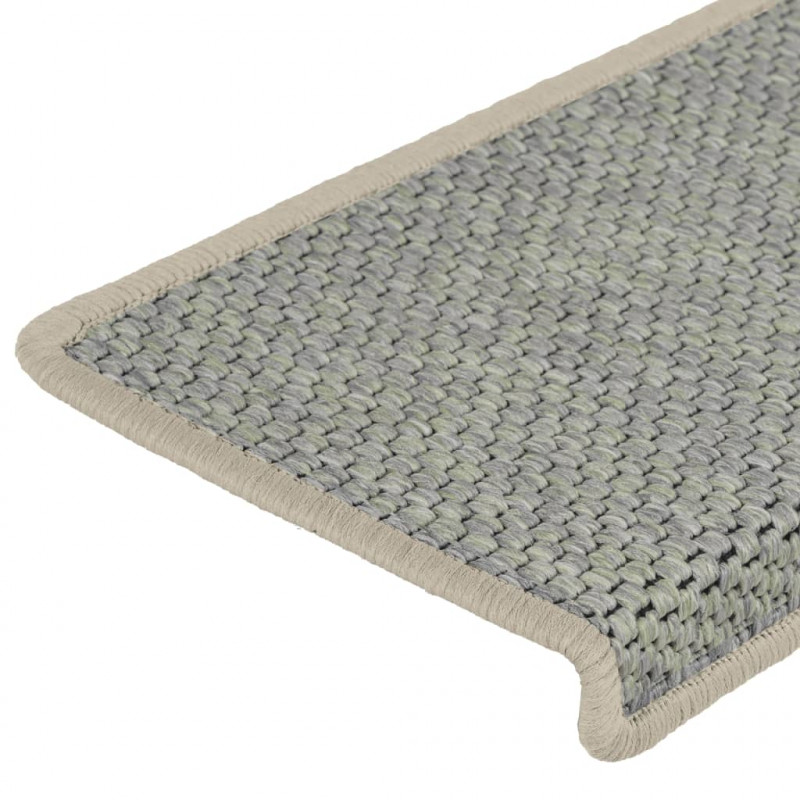 Samoprzylepne nakładki na schody, 15 szt., 65x21x4 cm, szare