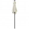 Parasol ogrodowy z LED, piaskowy, 200x211 cm, aluminium