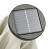 Parasol ogrodowy z LED, piaskowy, 200x211 cm, aluminium