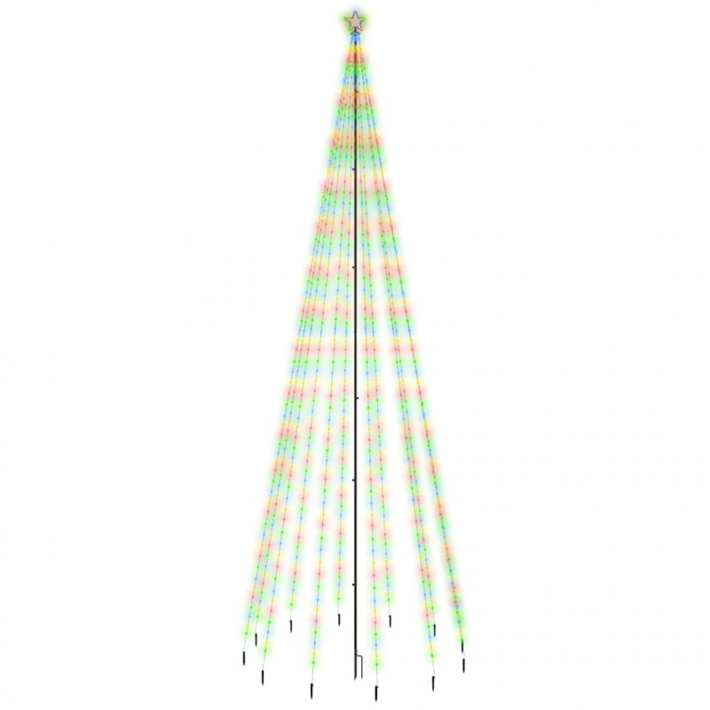 Choinka z kołkiem gruntowym, 732 kolorowe LED, 500 cm