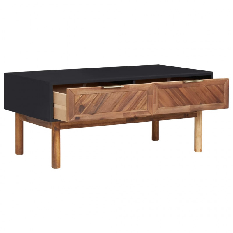 Stolik kawowy, 90x50x40 cm, lite drewno akacjowe i MDF