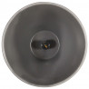 Industrialna lampa wisząca, szare żelazo i drewno, 35 cm, E27