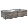 Donica ogrodowa, szara, 157x80x40 cm, rattan PE