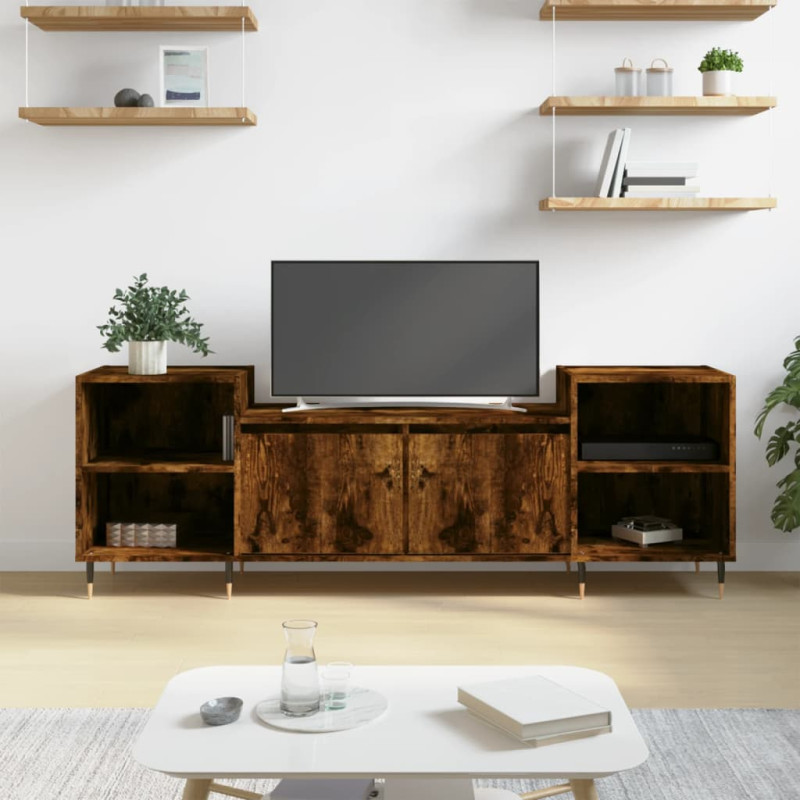 Szafka pod telewizor, przydymiony dąb, 160x35x55 cm
