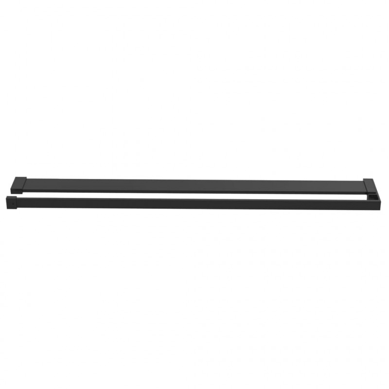 Półka ścienna do prysznica typu walk-in, czarna, 90 cm
