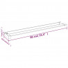 Półka ścienna do prysznica typu walk-in, czarna, 90 cm