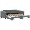 Sofa rozsuwana, ciemnoszara, 90x200 cm, tkanina