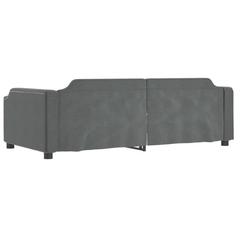 Sofa rozsuwana, ciemnoszara, 90x200 cm, tkanina
