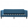 Sofa rozsuwana, niebieska, 90x200 cm, aksamit