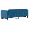 Sofa rozsuwana, niebieska, 80x200 cm, aksamit