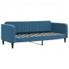 Sofa rozsuwana, niebieska, 80x200 cm, aksamit