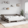 Sofa rozsuwana, kolor taupe, 100x200 cm, tkanina