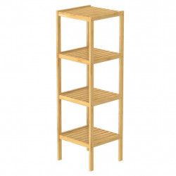EISL Regał łazienkowy z 4 przegródkami, bambus, 34x33x110 cm