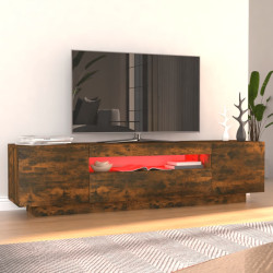 Szafka pod TV z oświetleniem LED, przydymiony dąb, 160x35x40 cm