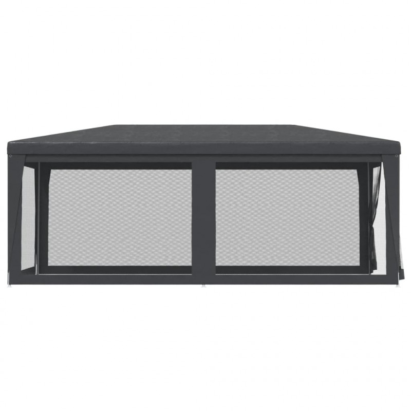 Namiot imprezowy z 6 ścianami z siatki, antracyt, 3x6 m, HDPE