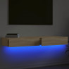 Szafki telewizyjne z LED, 2 szt., dąb sonoma, 60x35x15,5 cm