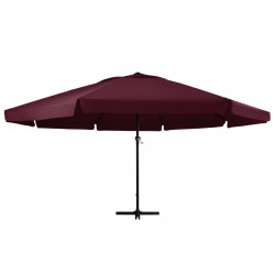 Parasol ogrodowy na aluminiowym słupku, 600 cm, bordowy