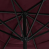 Parasol ogrodowy na aluminiowym słupku, 600 cm, bordowy