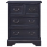 Komoda, jasna czarna kawa, lite drewno mahoniowe