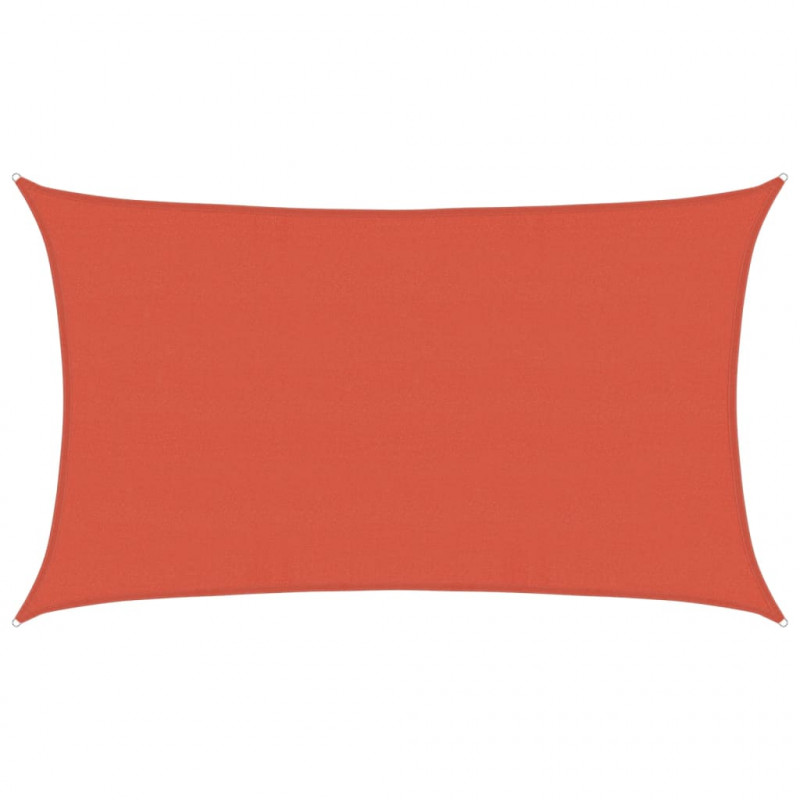Żagiel przeciwsłoneczny, 160 g/m², terakotowy, 5x8 m, HDPE