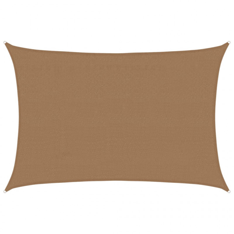 Żagiel przeciwsłoneczny, 160 g/m², kolor taupe, 4x5 m, HDPE