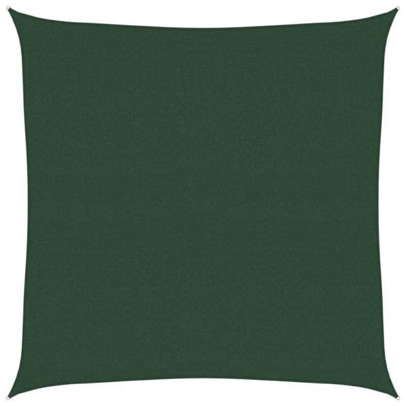 Żagiel przeciwsłoneczny, 160 g/m², ciemnozielony, 5x5 m, HDPE