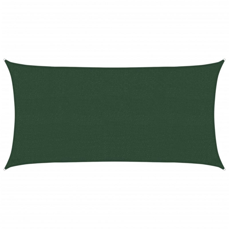 Żagiel przeciwsłoneczny, 160 g/m², ciemnozielony, 2,5x4,5 m