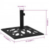 Podstawa pod parasol, czarna, 47x47x33 cm, żeliwo