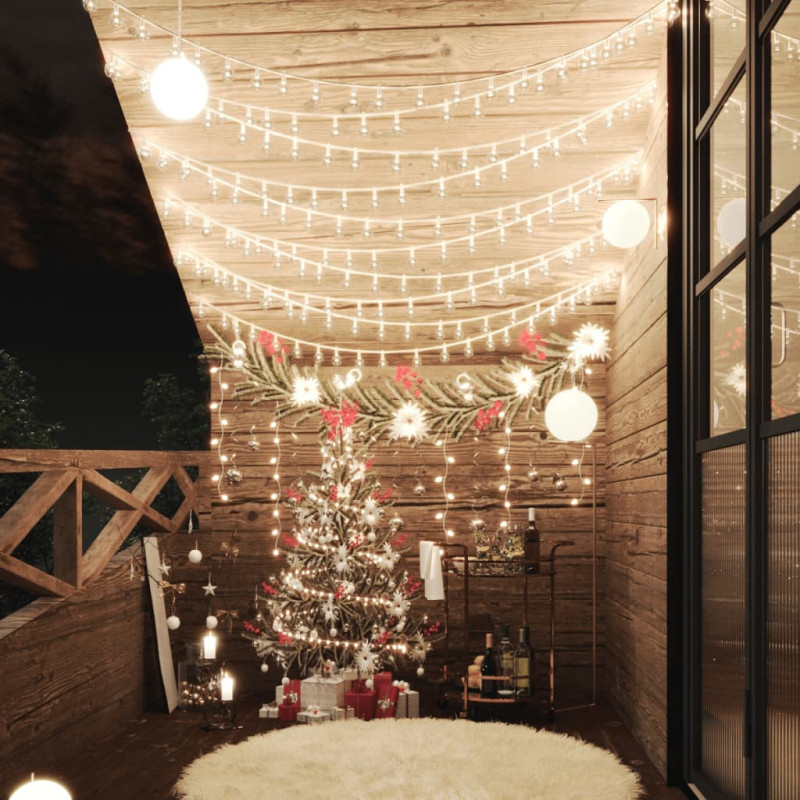 Lampki świąteczne, 40 m, 400 diod LED, ciepła biel, 8 funkcji