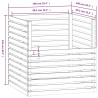 Kompostownik, szary, 100x100x102 cm, lite drewno sosnowe