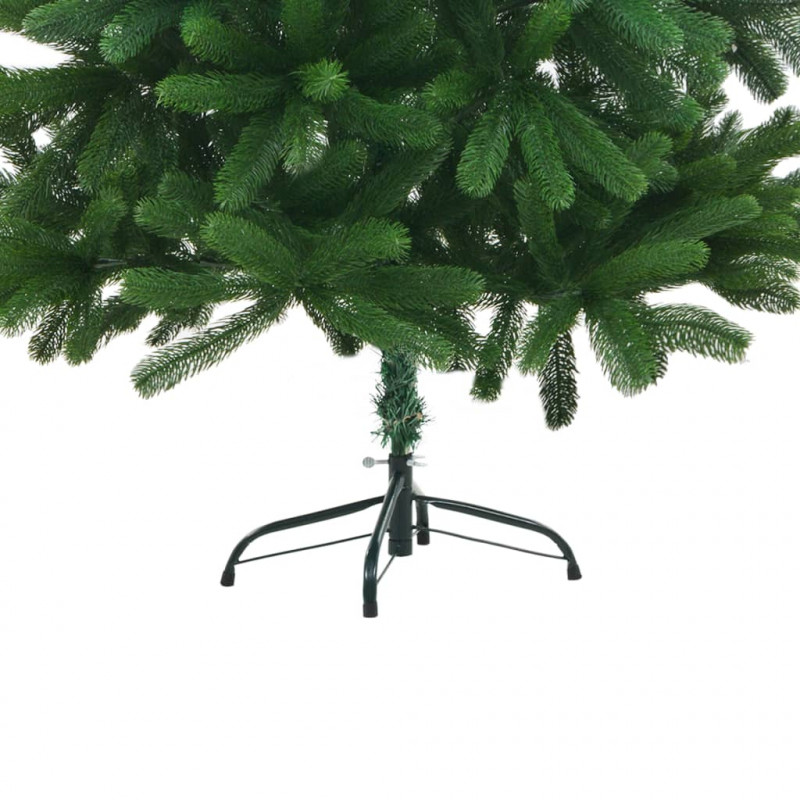 Sztuczna choinka z lampkami i bombkami, 150 cm, zielona