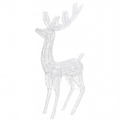 Renifery z akrylu XXL, 2 szt., 250 ciepłych białych LED, 180 cm