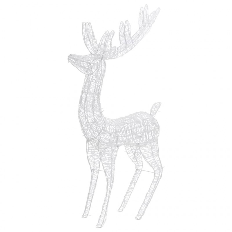 Renifery z akrylu XXL, 2 szt., 250 ciepłych białych LED, 180 cm