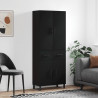 Witrynka, czarna, 69,5x34x180 cm, materiał drewnopochodny