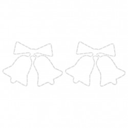 Świąteczna dekoracja, dzwonki, 72 LED, 2 szt. 50x56 cm