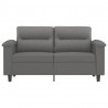 Sofa 2-osobowa, ciemnoszara, 120 cm, tapicerowana mikrofibrą